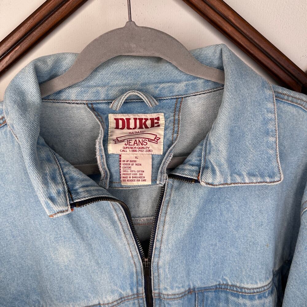 Vintage Duke Haband Jeans Denim Zip Jacket - Picture 2 of 4